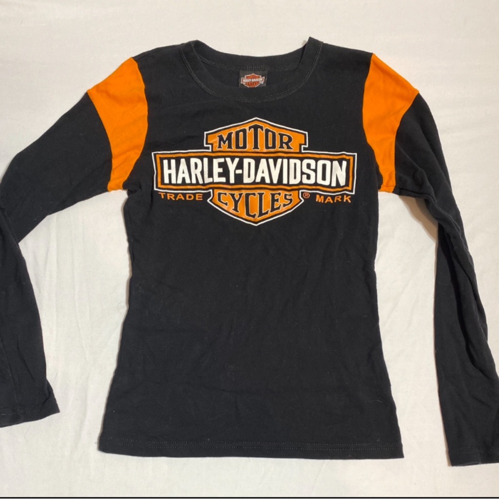 Harley Davidson graphic long sleeve top